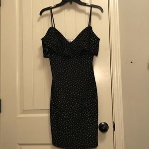 White and black Polka dot Dress